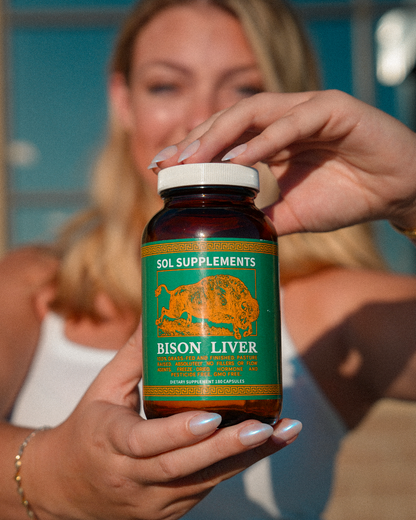 100% Grass Fed + Finished, Pasture Raised, Freeze-Dried Bison Liver Capsules