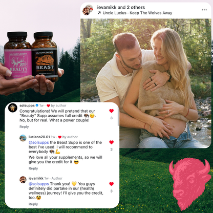 BEAUTY & The BEAST: Men's & Women's Hormone Support Bison Organ Complex